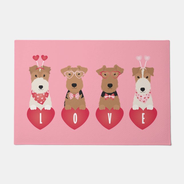 Felpudo Perros terrier de Valentine Welsh Fox (Anverso)