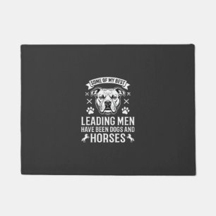 Felpudo Perros y caballos liderando hombres
