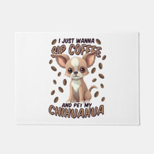 Felpudo Perros y granos de café de Chihuahua