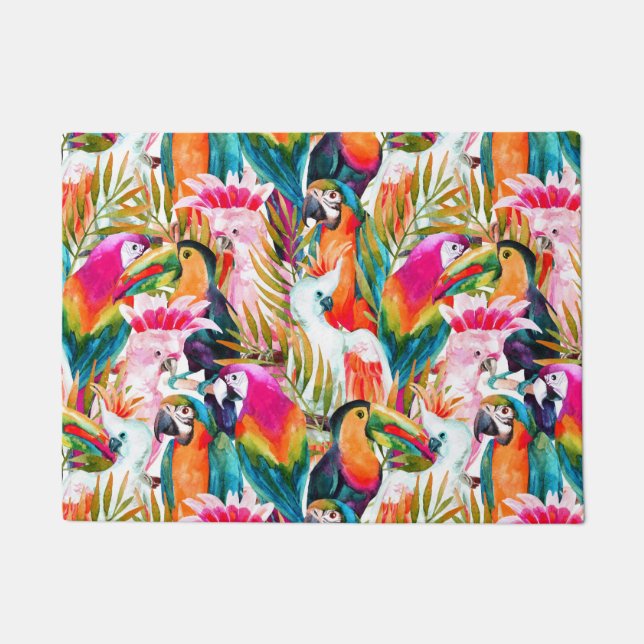 Felpudo Perros y hojas de palma (Anverso)