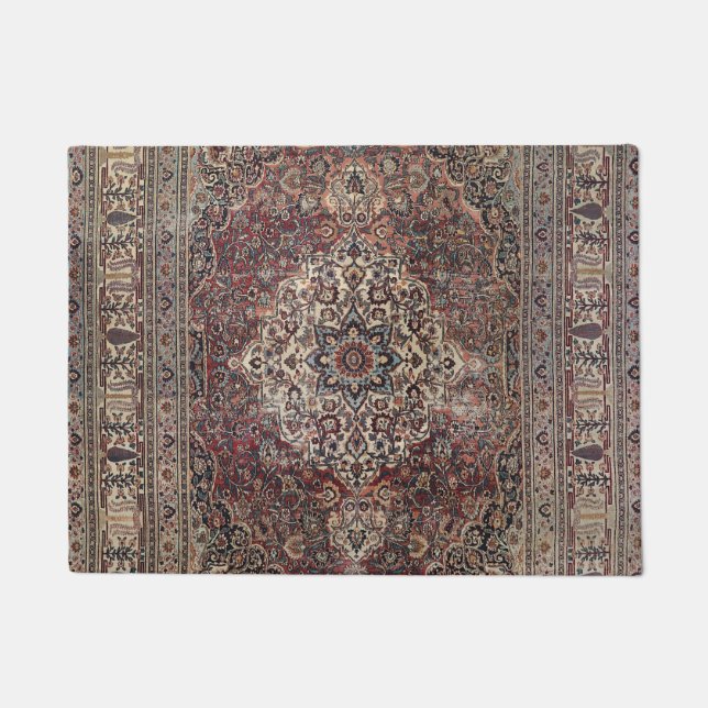 Felpudo Persia Doroksh Dusty Dull Blue Gray Green  (Anverso)