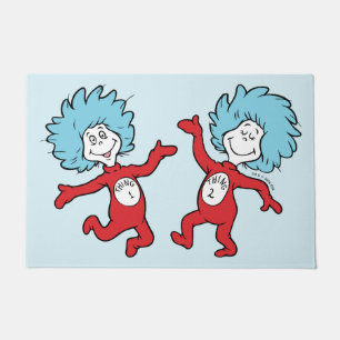 Felpudo Personaje de Dr. Seuss Cosa 1 y Cosa 2