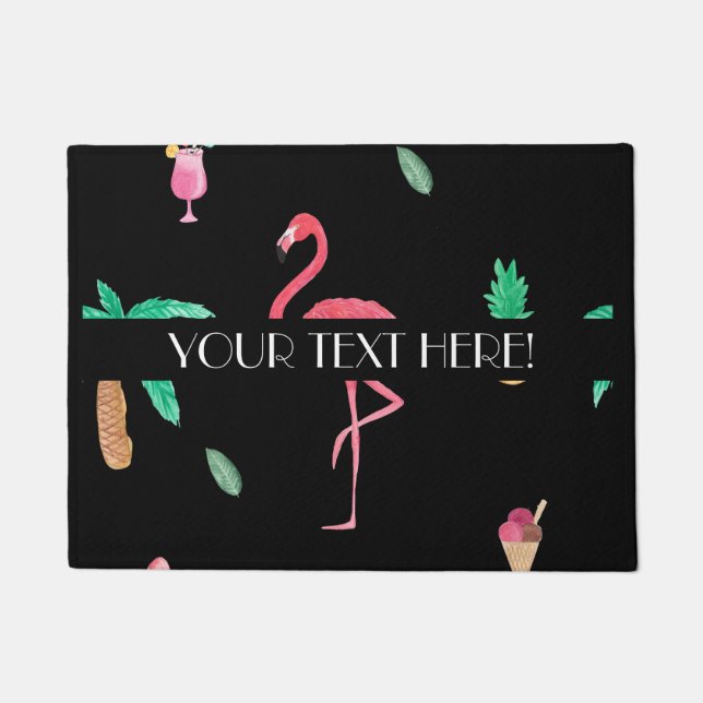 Felpudo Personalisierbar Flamingo (Anverso)