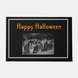 Felpudo Personalizable de cementerio de Halloween