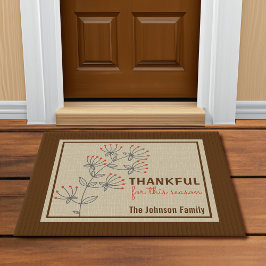 Felpudo Personalizable Floral Berries Fall