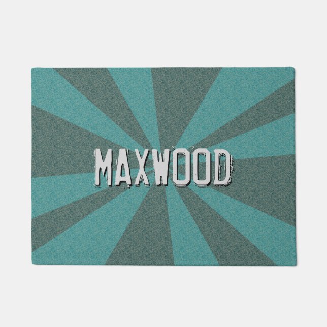 Felpudo Personalizable gráfico de los rayos cualquier (Anverso)