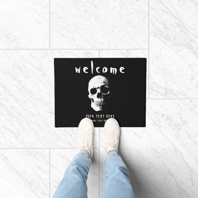 Felpudo Personalizable Halloween Scary Fear Horror Bienven (Interior)