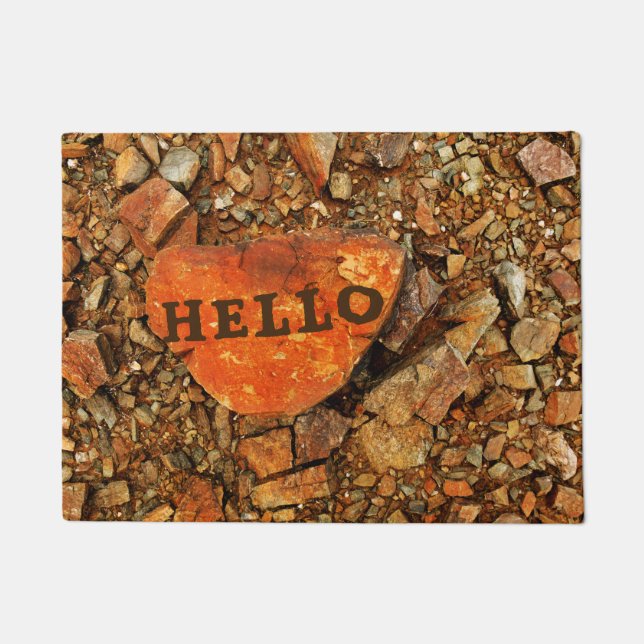 Felpudo Personalizable "HELLO" Stones (Anverso)