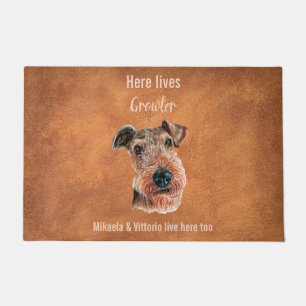 Felpudo Personalizable lindo Wire Fox Terrier Door Mat