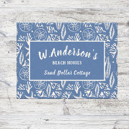 Felpudo Personalizable marino-azul oceánico texturizado