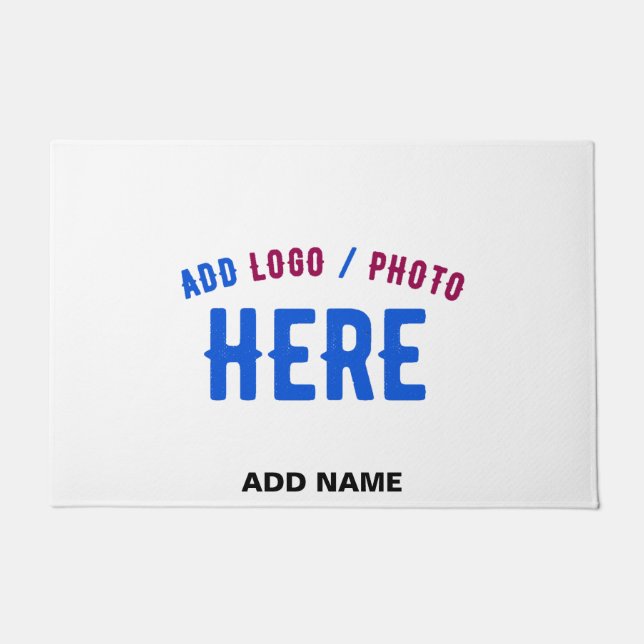 FELPUDO PERSONALIZABLE MODERNO ESTILO BLANCO VERIFICADO MA (Anverso)
