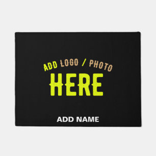FELPUDO PERSONALIZABLE MODERNO ESTILO NEGRO VERIFICADO MAR