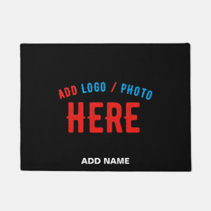 FELPUDO PERSONALIZABLE MODERNO ESTILO NEGRO VERIFICADO MAR