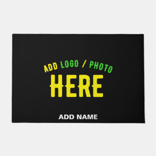 FELPUDO PERSONALIZABLE MODERNO ESTILO NEGRO VERIFICADO MAR