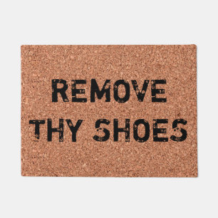 Felpudo Personalizable "Quitar tus zapatos" Divertido Guay