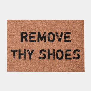 Felpudo Personalizable "Quitar tus zapatos" Divertido Guay