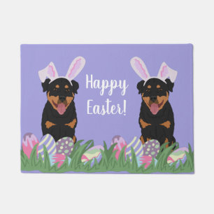 Felpudo Personalizable Rottweiler Easter