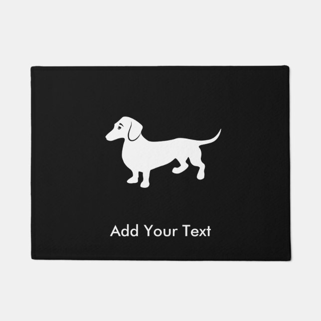 Felpudo Personalizable simple de Dachshund (Anverso)