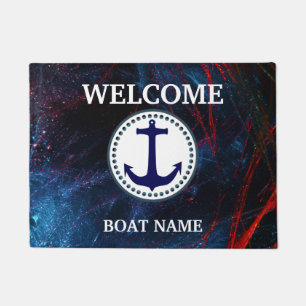 Felpudo Personalización de la banda de nombres de barcos d