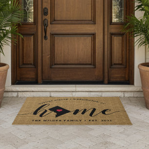 Felpudo Personalizada la ciudad residencial de Washington