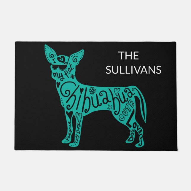 FELPUDO PERSONALIZADA LA MAT DE LA PUERTA "CHIHUAHUA". (Anverso)