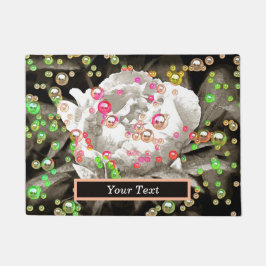 Felpudo Personalizadas las personas amarillas y rosadas bu