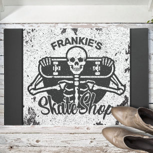 Felpudo Personalizado AÑADIR NOMBRE Skull Skateboard Skate