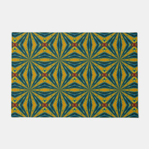 Felpudo Personalizado azul y amarillo tamaño Tribal de car