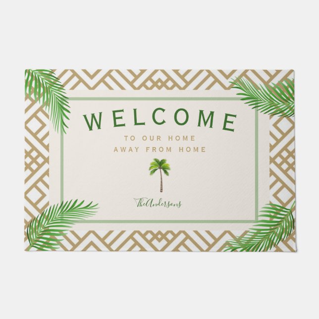 Felpudo Personalizado Beach House Door Mat (Anverso)