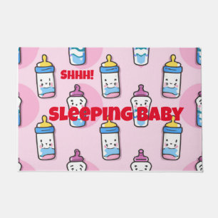 Felpudo personalizado bebé diversión con botella "¡SHHH! b
