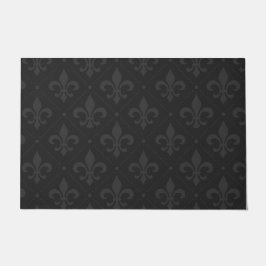 Felpudo Personalizado Black Fleur de Lis Outdoor Doormat