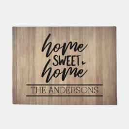 Felpudo Personalizado Brown Wood Look | Hogar dulce