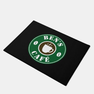 Felpudo Personalizado café doormat con logo de frijol