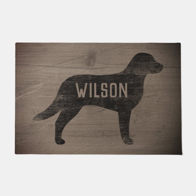 Felpudo Personalizado Chesapeake Bay Retriever Silhouette  (Anverso)