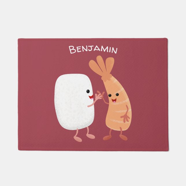 Felpudo Personalizado de amigos de la pradera de arroz dul (Anverso)