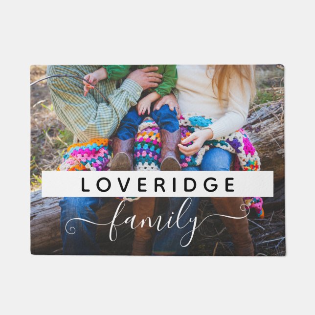 Felpudo Personalizado de apellido monograma familiar perso (Anverso)