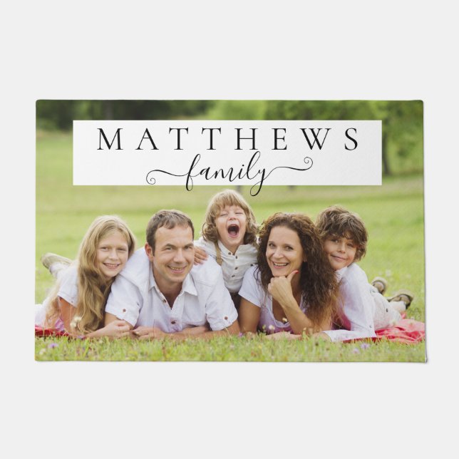 Felpudo Personalizado de apellidos de familia personalizad (Anverso)