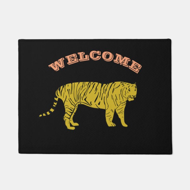 Felpudo Personalizado de bienvenida de tigre  (Anverso)