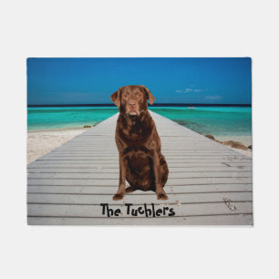 Felpudo Personalizado de chocolate labrador en Doormat