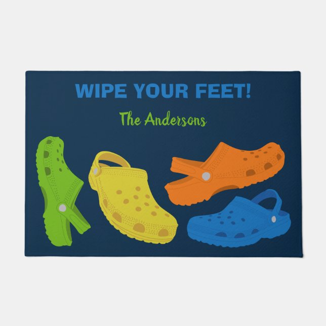 Felpudo Personalizado de Collage de zapatos Casual Mocasio (Anverso)