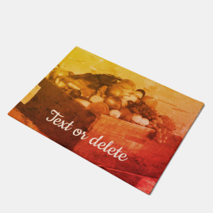 Felpudo Personalizado de cosecha de fruta de cinta azul de