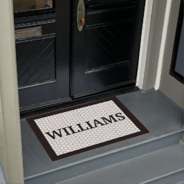 Felpudo Personalizado de diseño de mosaico en blanco y neg