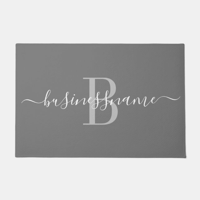 Felpudo Personalizado de guiones monográficos logotipo com (Anverso)