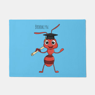 Felpudo Personalizado de hormiga roja feliz