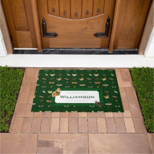 Felpudo Personalizado de insectos vintage Monograma Doorma