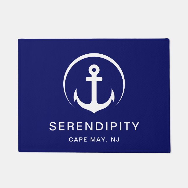 Felpudo Personalizado de la Marina Náutica de Barco Modern (Anverso)