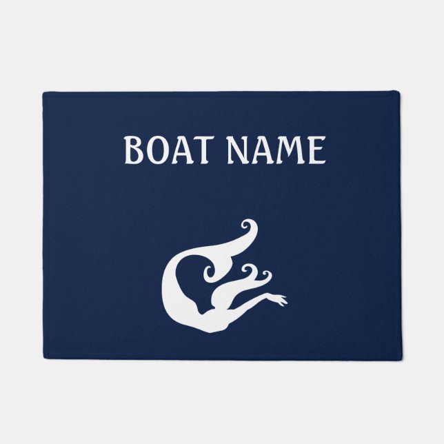 Felpudo Personalizado de la sirena Dock Mat (Anverso)