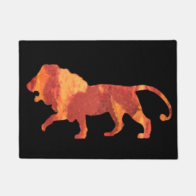 Felpudo Personalizado de leones rojos (Anverso)