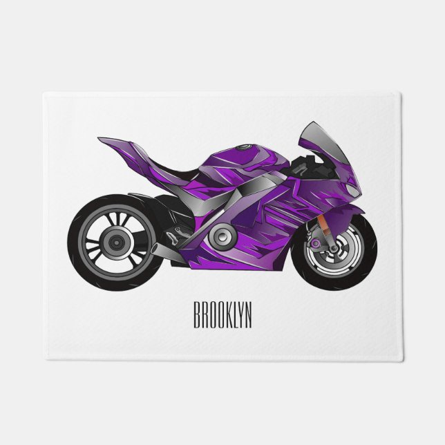 Felpudo Personalizado de motocicleta Purple (Anverso)