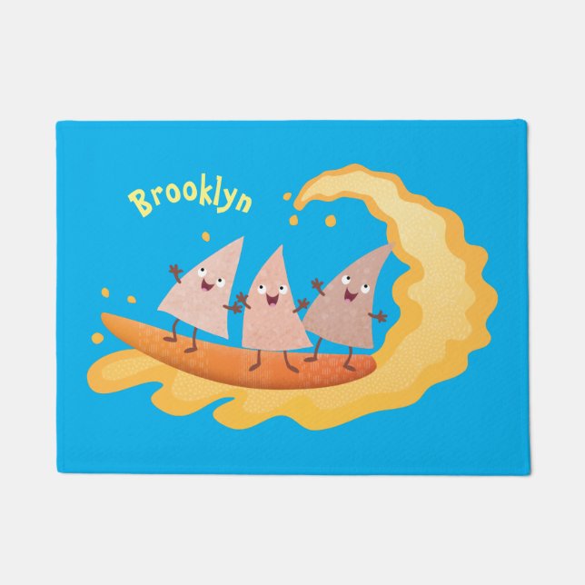 Felpudo Personalizado de surf con chips de maíz de nachos (Anverso)